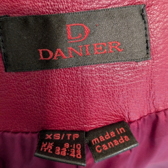 Vintage Danier Red Italian Leather Jacket - Picture 7 of 9